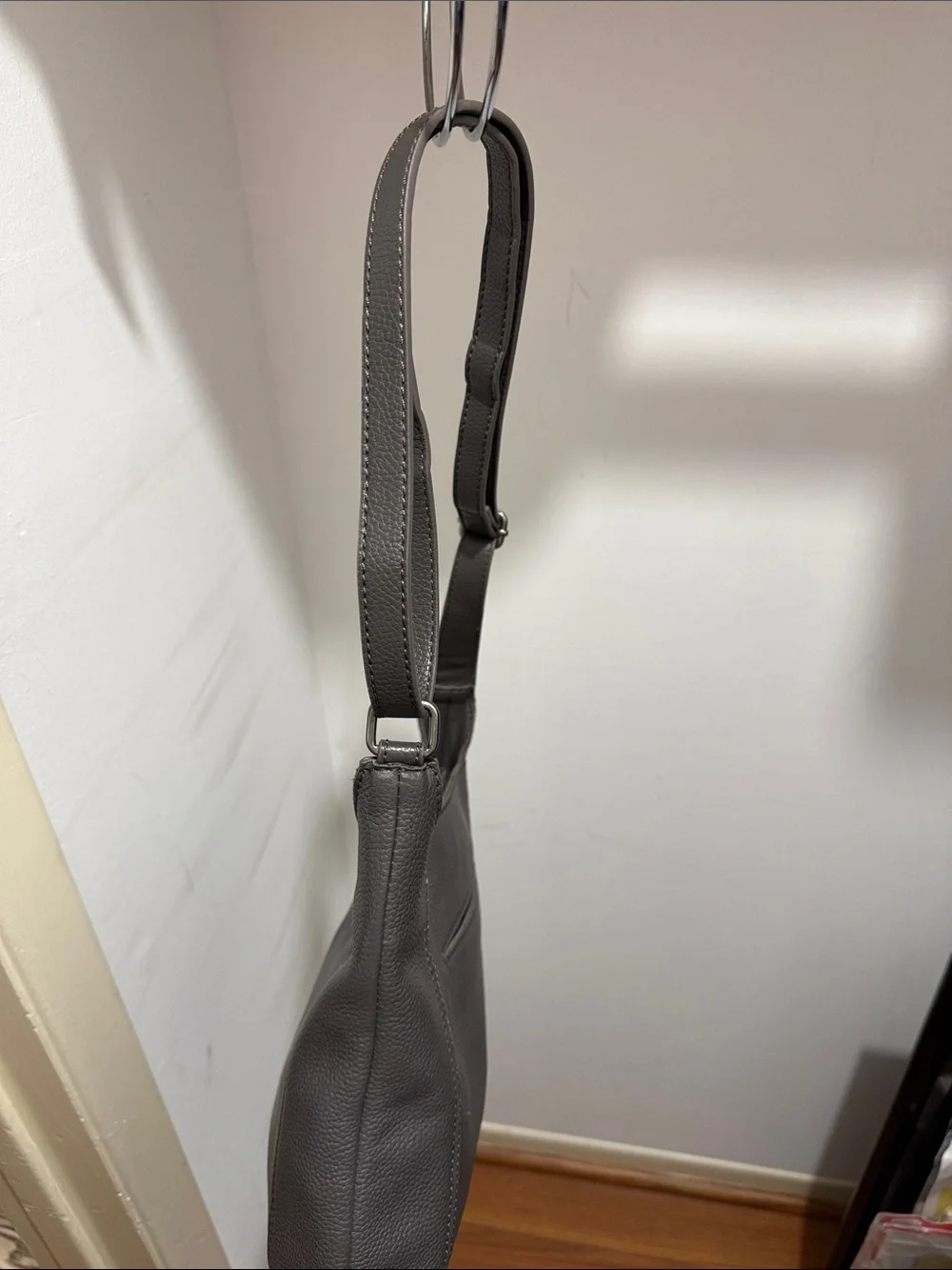 The Sak Gray Pebbled Leather Shoulder Hobo